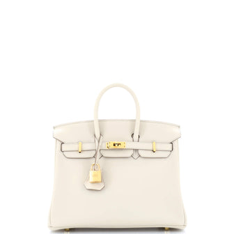 Hermes Birkin Handbag Light Swift with Gold Hardware 25
