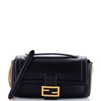 Fendi Baguette Chain Bag Leather Medium