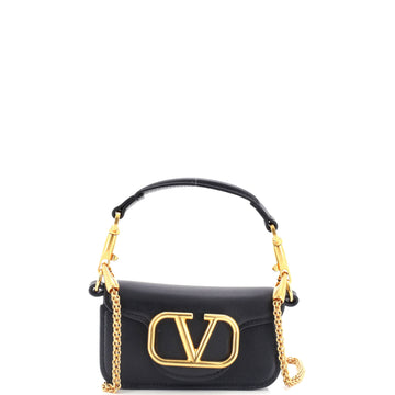 Valentino Garavani VLogo Loco Flap Shoulder Bag Leather Mini
