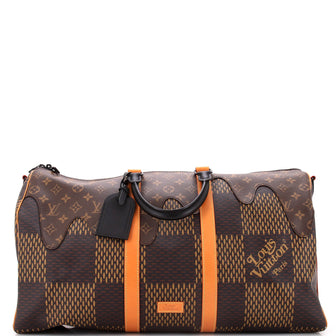 Louis Vuitton Nigo Keepall Bandouliere Bag Limited Edition Giant Damier and Monogram Canvas 50