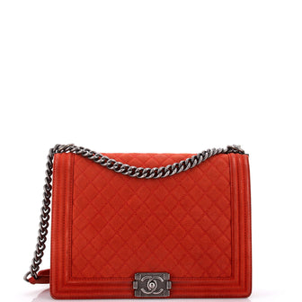 Chanel Boy Flap Bag Quilted Matte Caviar Large