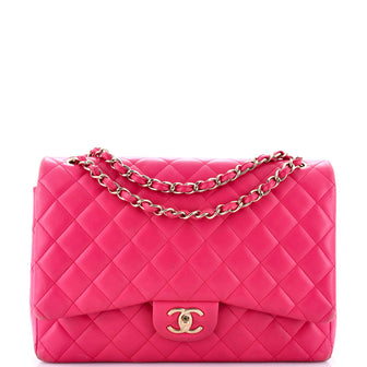 Chanel Classic Double Flap Bag Quilted Lambskin Jumbo