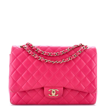 Chanel Classic Double Flap Bag Quilted Lambskin Jumbo