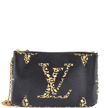 Louis Vuitton Double Zip Pochette Limited Edition Jungle Monogram Giant