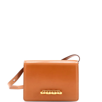 Alexander McQueen Four Ring Flap Shoulder Bag Leather Small