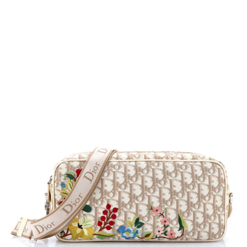 Christian Dior Vintage Crossbody Bag Embroidered Diorissimo Canvas