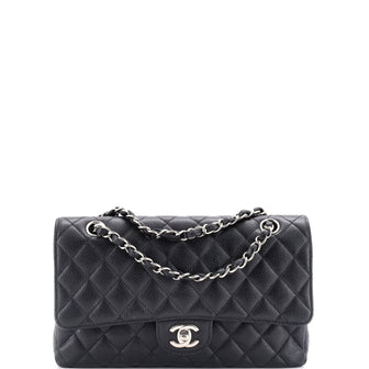 Chanel Classic Double Flap Bag Quilted Caviar Medium