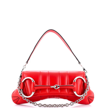 Gucci Horsebit Chain Shoulder Bag Vertical Quilted Leather Medium