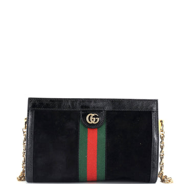 Gucci Ophidia Chain Shoulder Bag Suede Small
