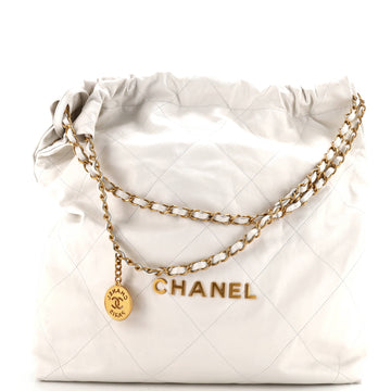 Chanel 22 Chain Hobo Quilted Calfskin Large