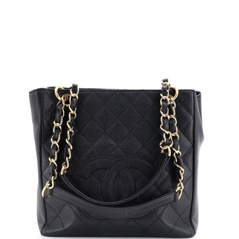 Chanel Petite Shopping Tote Quilted Caviar