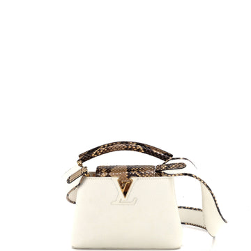 Louis Vuitton Capucines Bag Leather with Snakeskin Mini