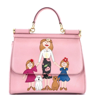 Dolce & Gabbana Family Miss Sicily Bag Patchwork Leather Medium
