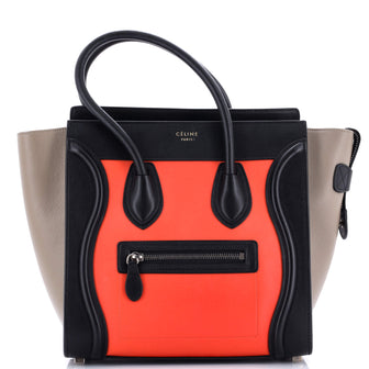 Celine Tricolor Luggage Bag Leather Mini