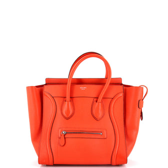 Celine Luggage Bag Grainy Leather Mini