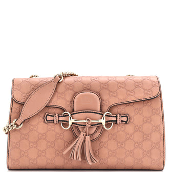 Gucci Emily Chain Flap Bag Guccissima Leather Medium