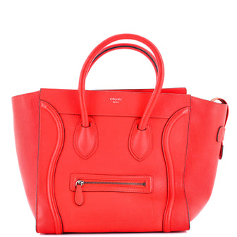 Celine Luggage Bag Grainy Leather Mini