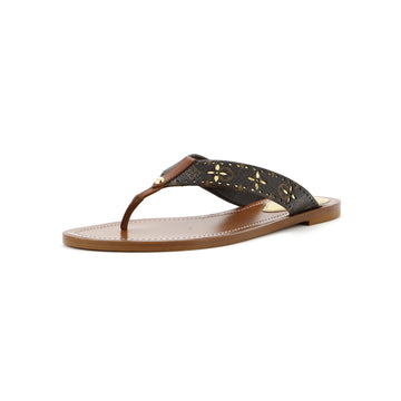 Louis Vuitton Women's Sunny Flat Thong Sandals Monogram Canvas