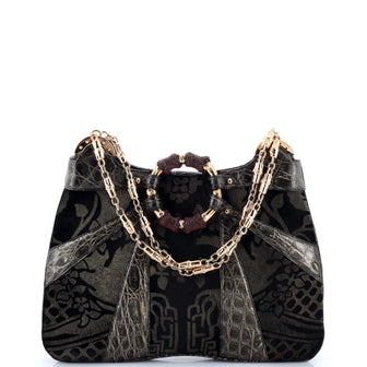 Gucci Jeweled Dragon Bag Crocodile and Velvet