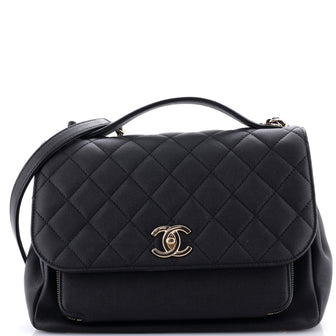 Chanel Business Affinity Flap Bag Quilted Caviar Large