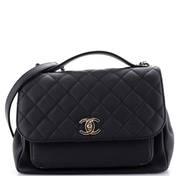 Chanel Business Affinity Flap Bag Quilted Caviar Large