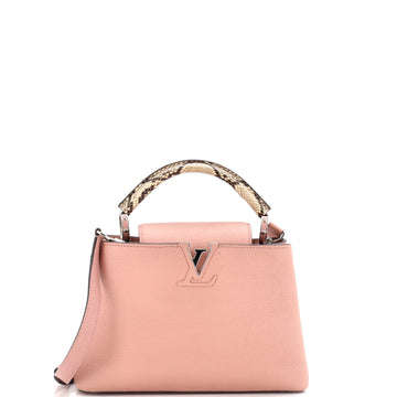 Louis Vuitton Capucines Bag Leather with Snakeskin BB