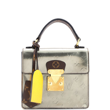 Louis Vuitton Spring Street NM Handbag Monogram Vernis with Monogram Canvas and Epi Leather