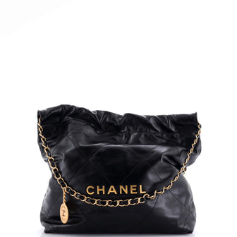 Chanel 22 Chain Hobo Quilted Calfskin Small