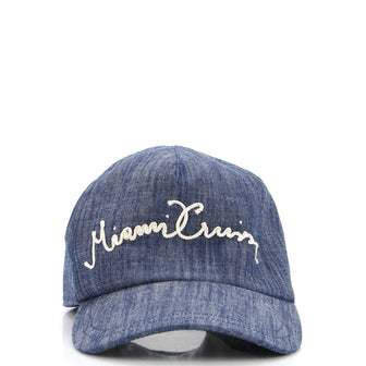 Chanel CC Basbeall Cap Embroidered Denim