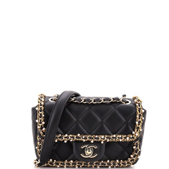 Chanel Pearl Edge Flap Quilted Lambskin Mini