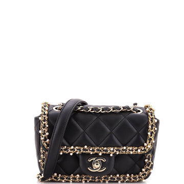 Chanel Pearl Edge Flap Quilted Lambskin Mini