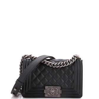 Chanel Boy Flap Bag Quilted Lambskin Small