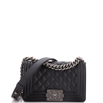 Chanel Boy Flap Bag Quilted Lambskin Small