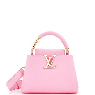 Louis Vuitton Flower Handle Capucines Bag Leather with Enamel Mini