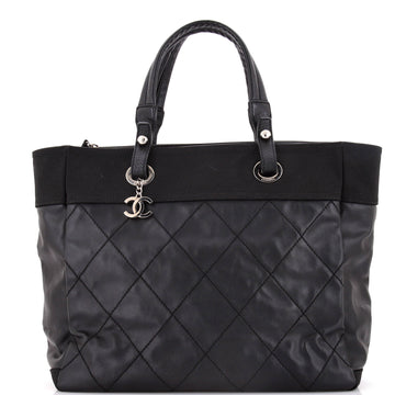 Chanel Biarritz Tote Quilted Coated Canvas Large