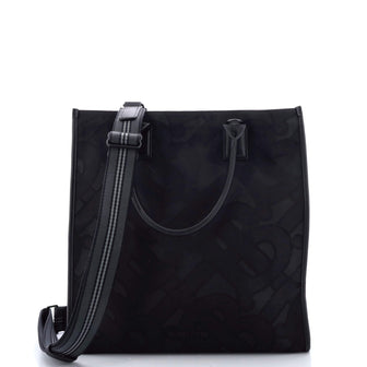 Burberry Convertible Tote TB Monogram Jacquard Canvas Large