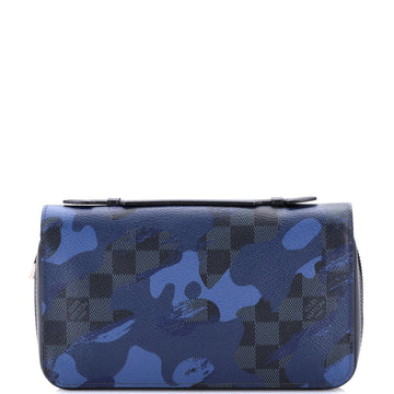 Louis Vuitton Zippy Wallet Limited Edition Camouflage Damier Cobalt XL