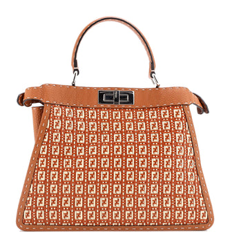 Fendi Peekaboo ISeeU Bag Woven Leather Medium