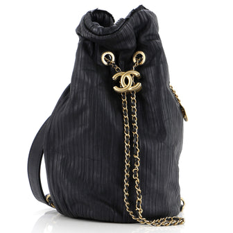 Chanel Coco Pleats Backpack Pleated Crumpled Calfskin Small