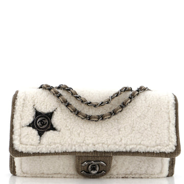 Chanel Paris-Dallas Flap Bag Denim and Shearling Medium