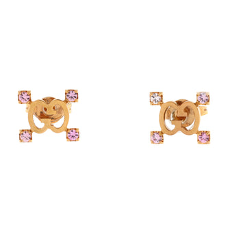 Gucci GG Icon Stardust Earrings 18K Rose Gold with Pink Sapphires