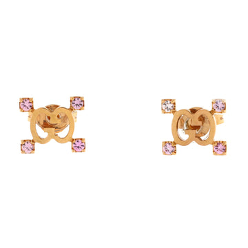 Gucci GG Icon Stardust Earrings 18K Rose Gold with Pink Sapphires
