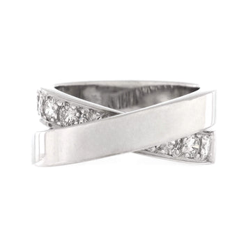Cartier Paris Nouvelle Vague Crossover Ring 18K White Gold with Diamonds
