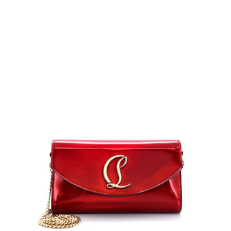 Christian Louboutin Loubi54 Chain Clutch Metallic Leather