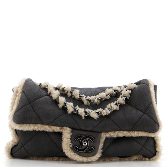 Chanel Coco Neige Flap Bag Quilted Lambskin and Shearling Medium