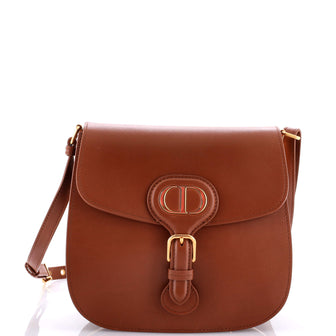 Christian Dior Bobby Frame Flap Bag Leather Medium