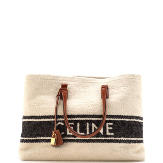 Celine Horizontal Cabas Plein Soleil Tote Canvas with Leather