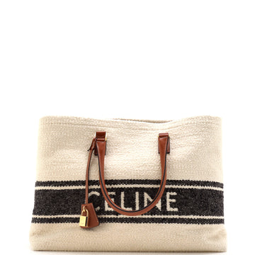 Celine Horizontal Cabas Plein Soleil Tote Canvas with Leather