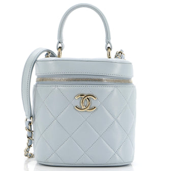 Chanel Trendy CC Top Handle Vanity Case Quilted Lambskin Small