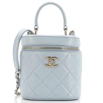Chanel Trendy CC Top Handle Vanity Case Quilted Lambskin Small